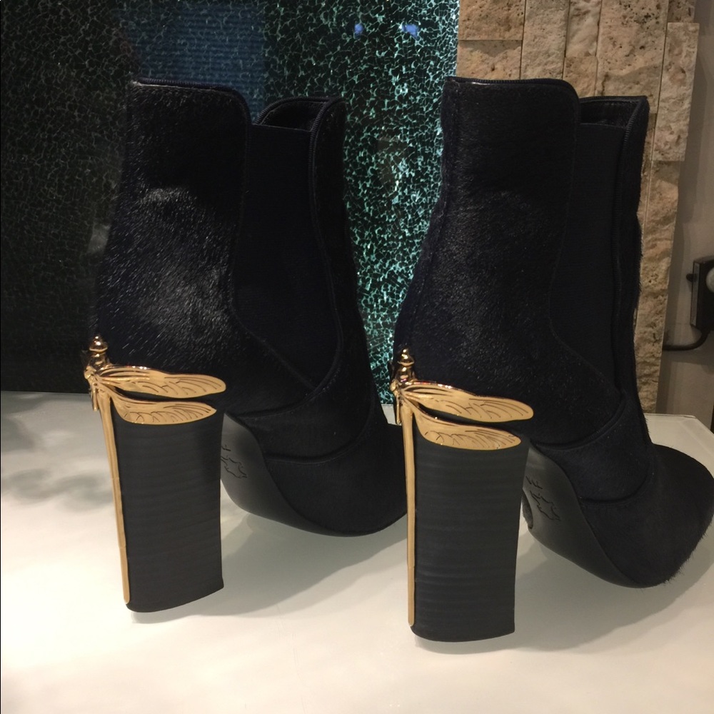 SOLD pony hair Tory Burch Theodora booties.